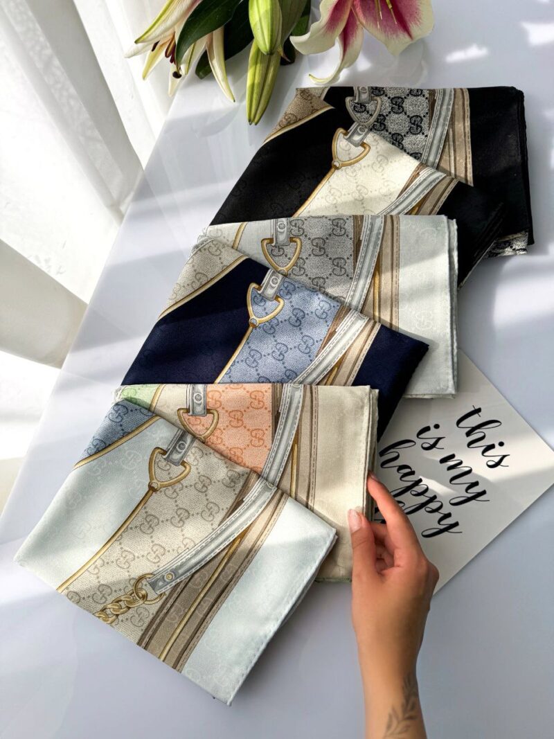 روسری رنگی طرح دار کد 9786 - Image 2