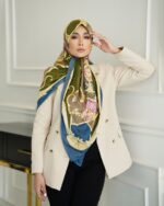 روسری رنگی طرح دار کد 9792