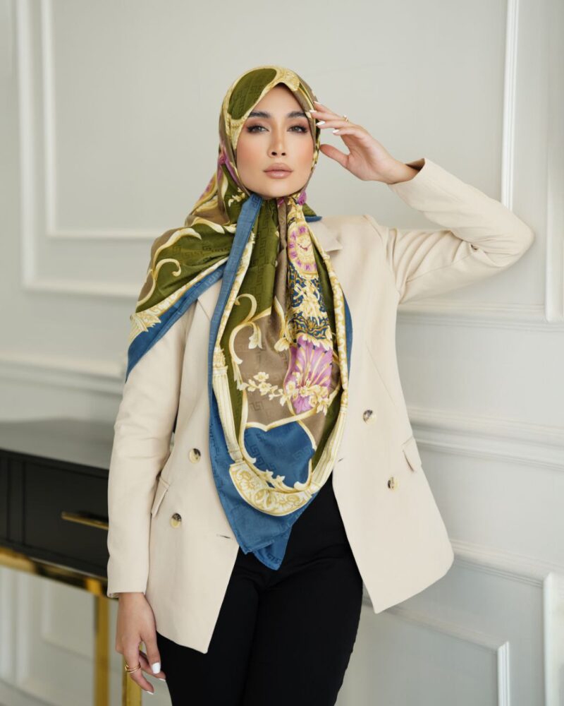 9792 روسری رنگی طرح دار کد 9792 - Image 1