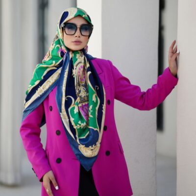 روسری رنگی طرح دار کد 9793