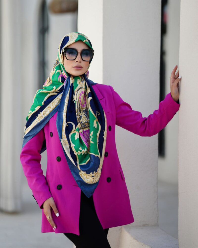 روسری رنگی طرح دار کد 9793 - Image 1