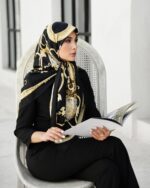 روسری رنگی طرح دار کد 9794