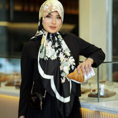 روسری رنگی طرح دار کد 9835