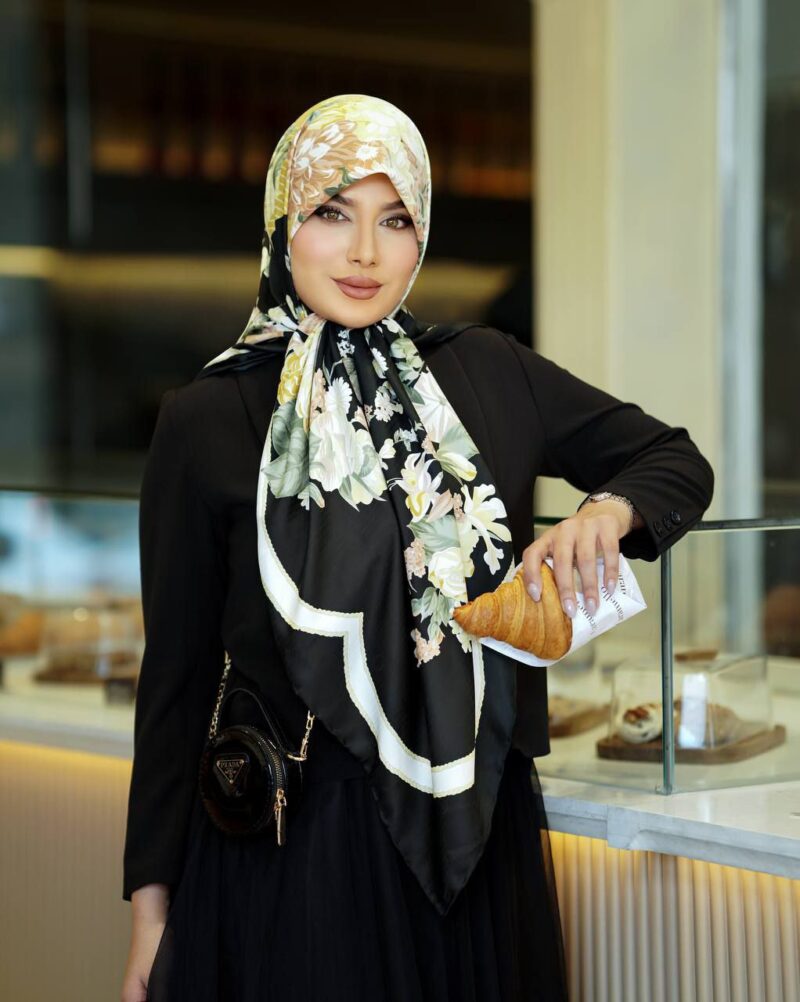 9835 روسری رنگی طرح دار کد 9835 - Image 1