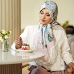 روسری رنگی طرح دار کد 9836