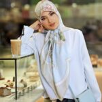 روسری رنگی طرح دار کد 9838