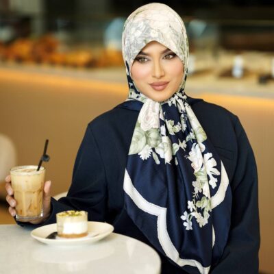 روسری رنگی طرح دار کد 9839