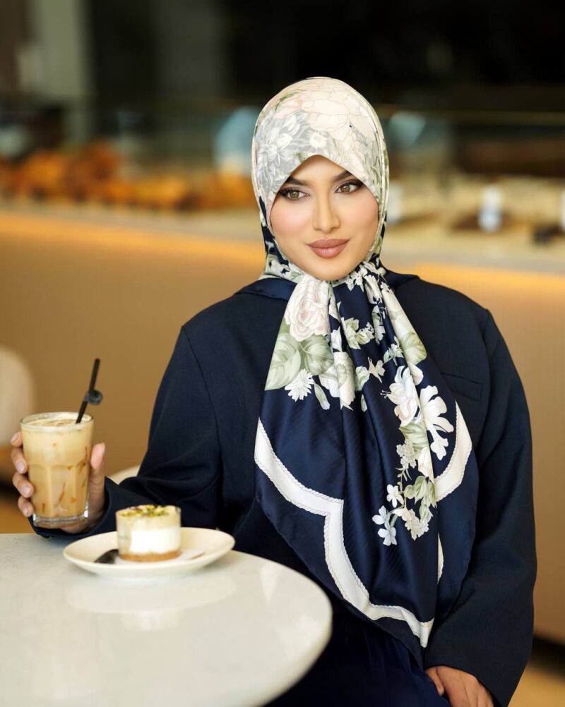 9839 روسری رنگی طرح دار کد 9839 - Image 1