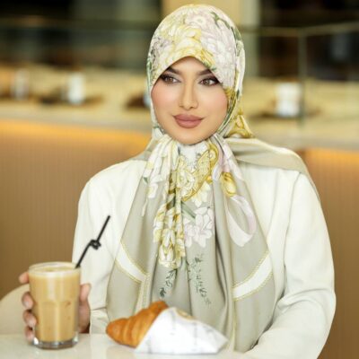 روسری رنگی طرح دار کد 9840