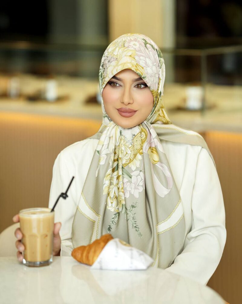 9840 روسری رنگی طرح دار کد 9840 - Image 1