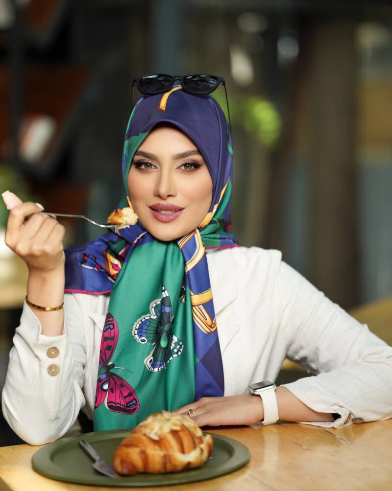 روسری رنگی طرح دار کد 9844 - Image 1