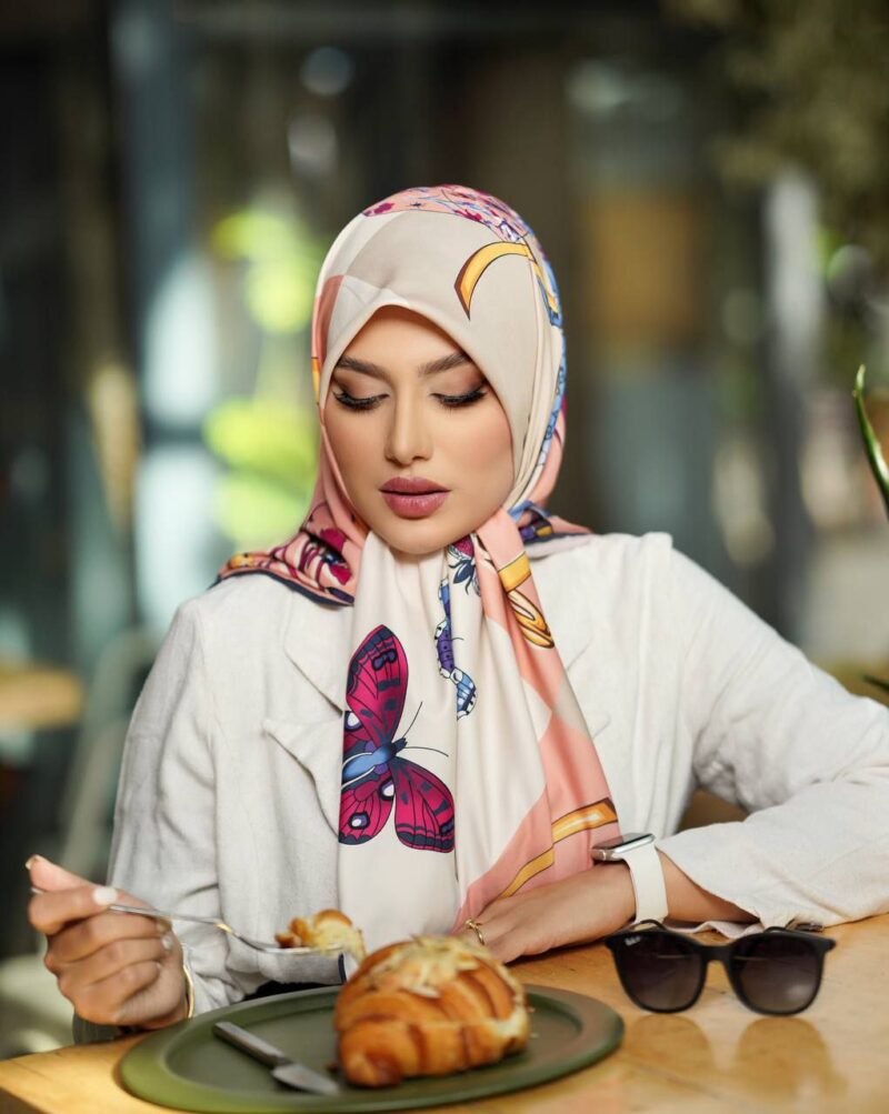 روسری رنگی طرح دار کد 9847 - Image 1