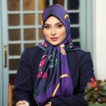 روسری رنگی طرح دار کد 9849