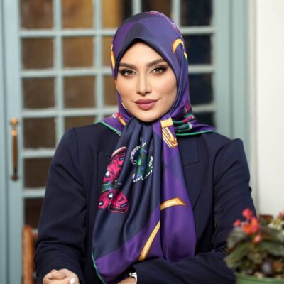 روسری رنگی طرح دار کد 9849