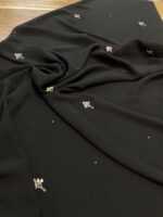 روسری مشکی کار شده کد 9746 - Image 2