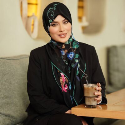 روسری رنگی طرح دار کد 10002