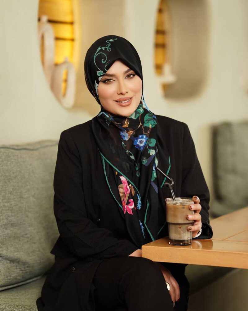 روسری رنگی طرح دار کد 10002 - Image 1