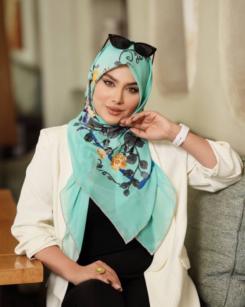 روسری رنگی طرح دار کد 10003 - Image 1