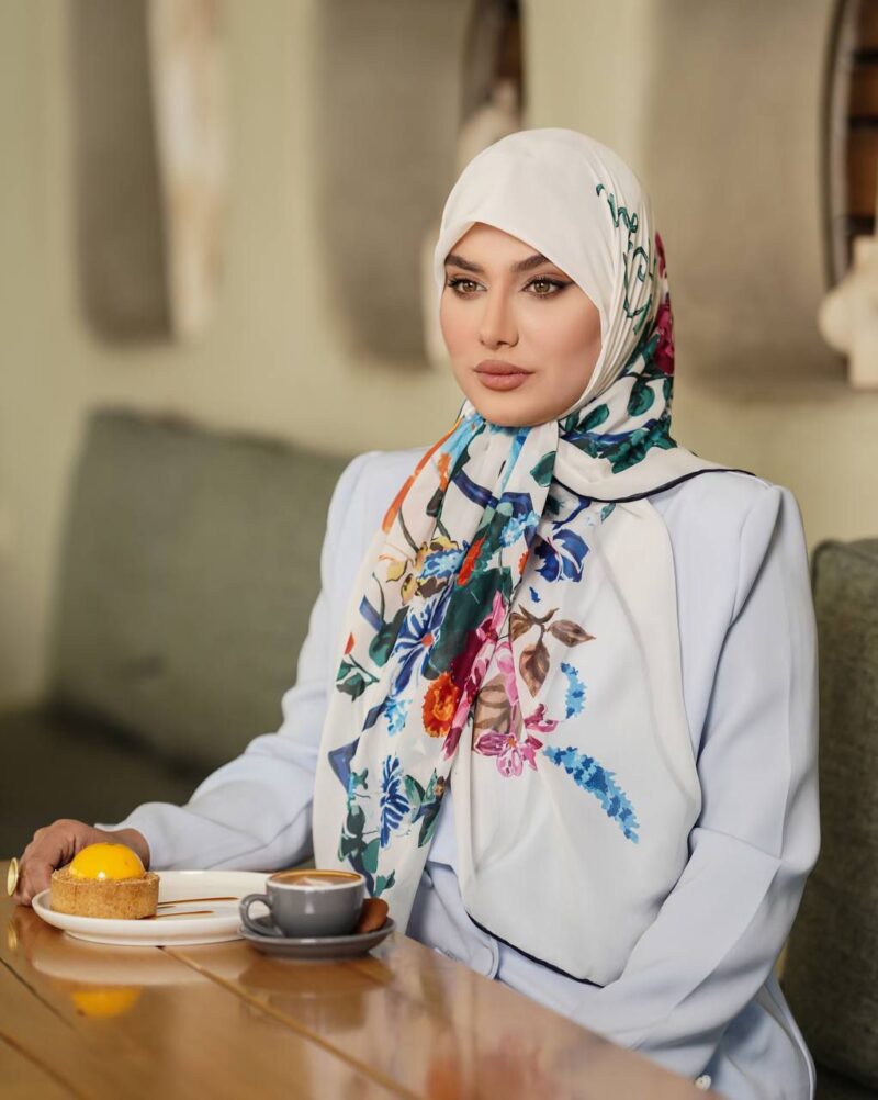 روسری رنگی طرح دار کد 10004 - Image 1