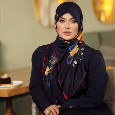 روسری رنگی طرح دار کد 10005