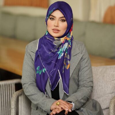 روسری رنگی طرح دار کد 10006