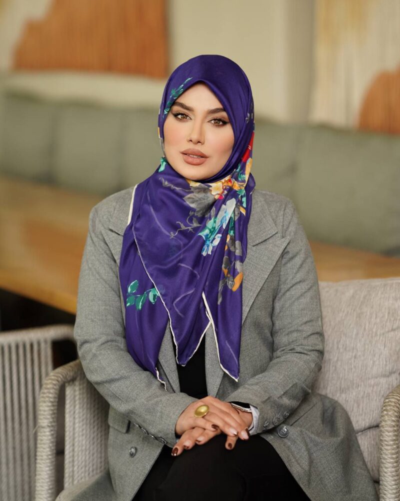 روسری رنگی طرح دار کد 10006 - Image 1