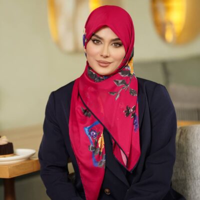 روسری رنگی طرح دار کد 10008