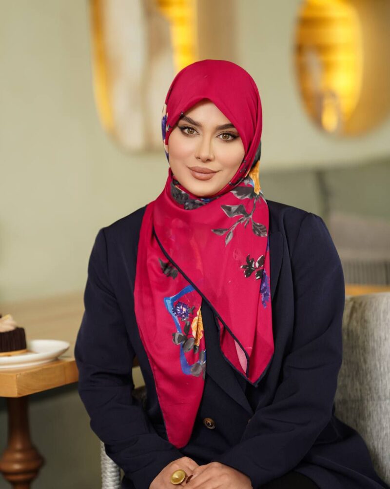 10008 روسری رنگی طرح دار کد 10008 - Image 1