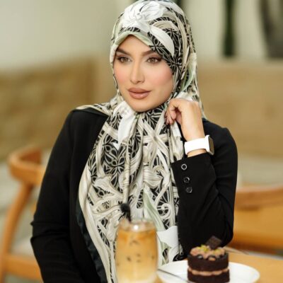 روسری رنگی طرح دار کد 10009