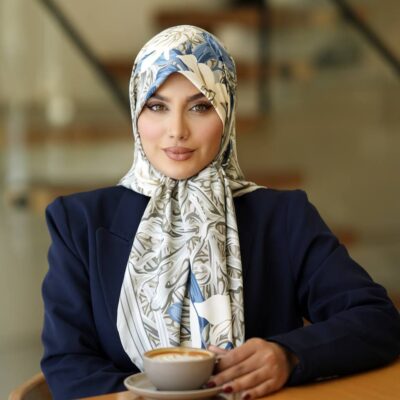روسری رنگی طرح دار کد 10012