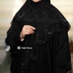 روسری مشکی کار شده کد 9883