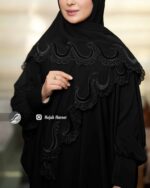 روسری مشکی کار شده کد 9883