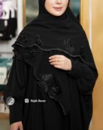 روسری مشکی کار شده کد 9887
