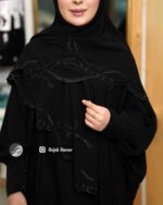 روسری مشکی کار شده کد 9888