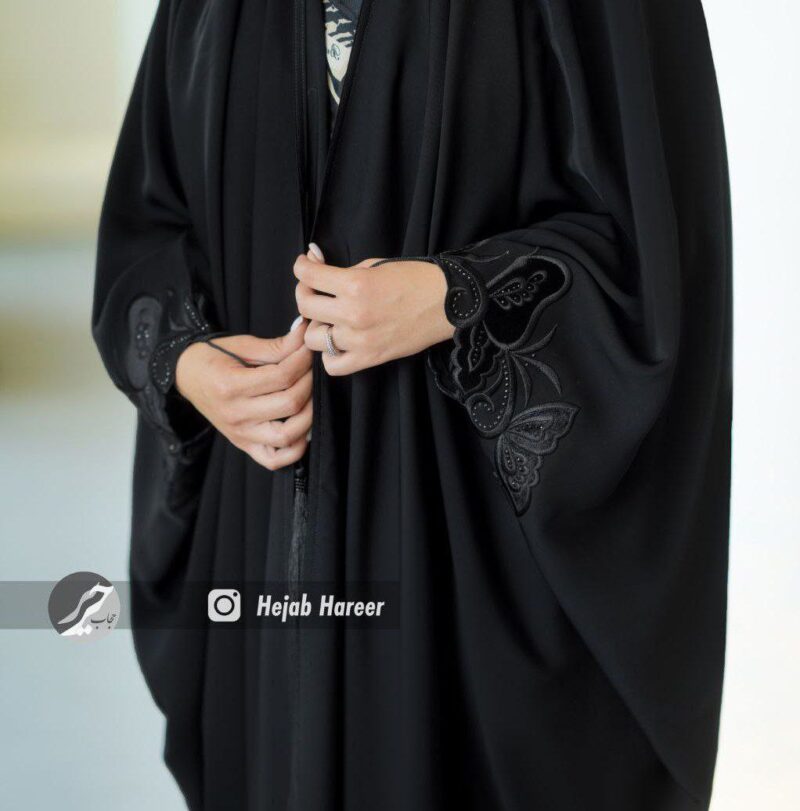 9918 چادر مشکی نوجوان کار شده کد 9918 - Image 1