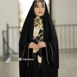 چادر مشکی عربی کار شده کد 9928