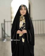 چادر مشکی عربی کار شده کد 9928