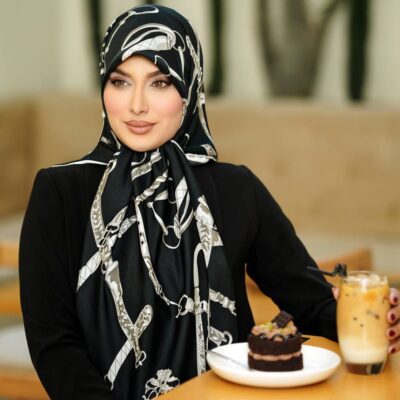 روسری رنگی طرح دار کد 9930