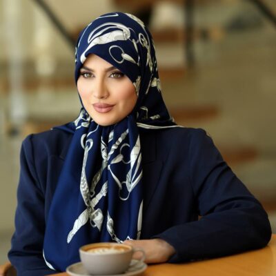 روسری رنگی طرح دار کد 9932