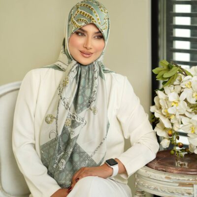 روسری رنگی طرح دار کد 9938