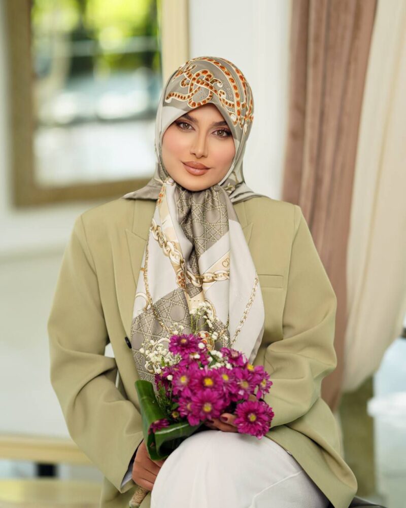 روسری رنگی طرح دار کد 9941 - Image 1