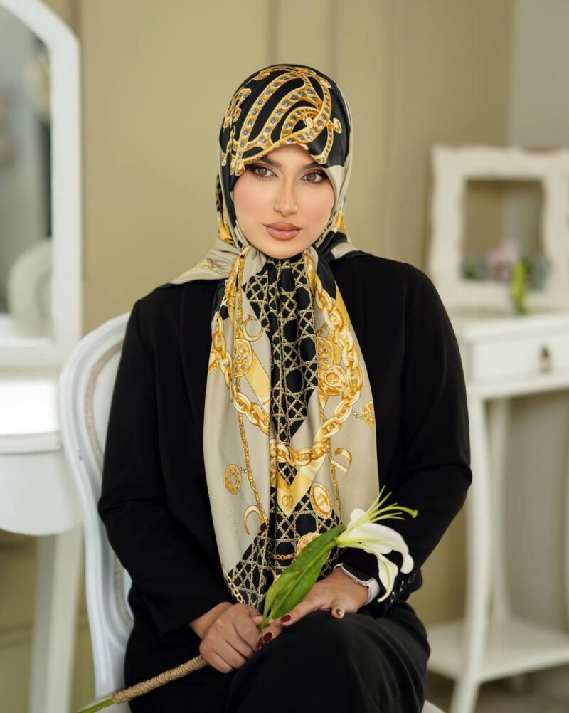 9942 روسری رنگی طرح دار کد 9942 - Image 1