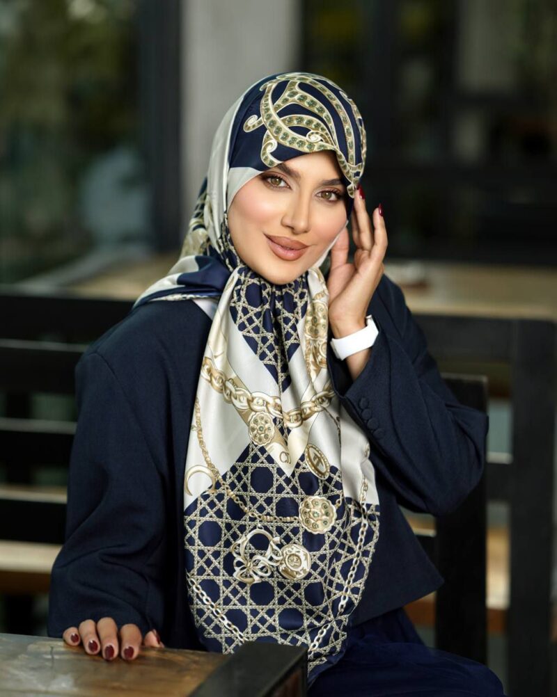 روسری رنگی طرح دار کد 9945 - Image 1