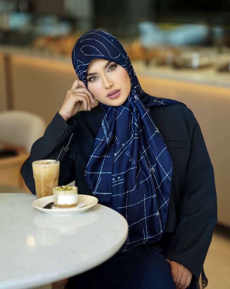 روسری رنگی طرح دار کد 9946 - Image 1