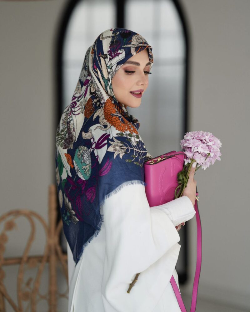روسری رنگی طرح دار کد 9952 - Image 1