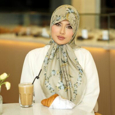 روسری رنگی طرح دار کد 9957