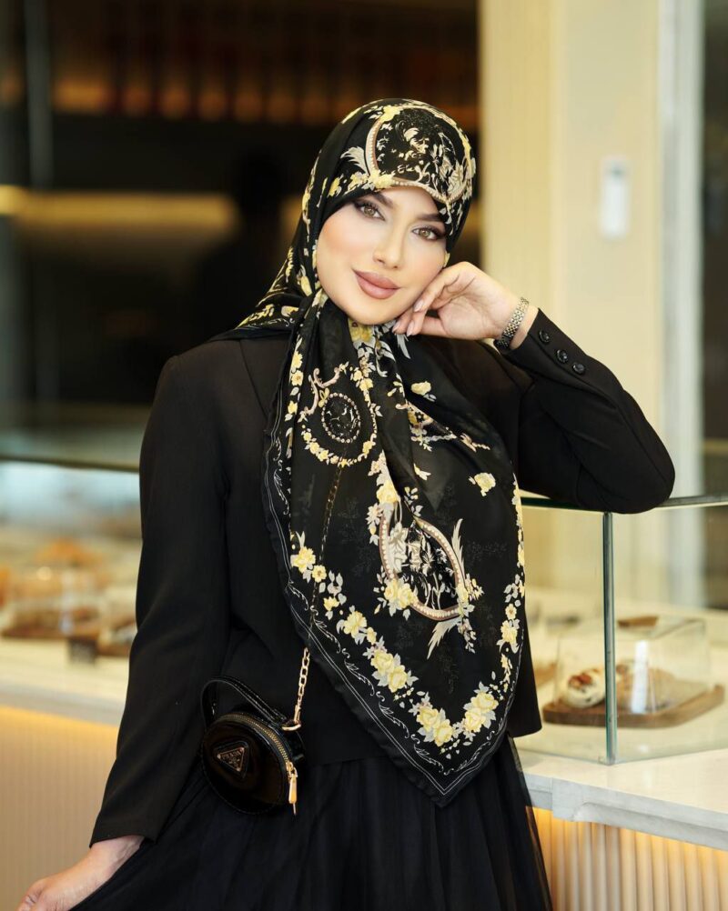 روسری رنگی طرح دار کد 9958 - Image 1