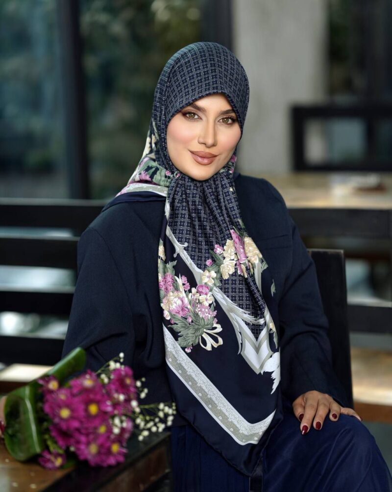 9962 روسری رنگی طرح دار کد 9962 - Image 1