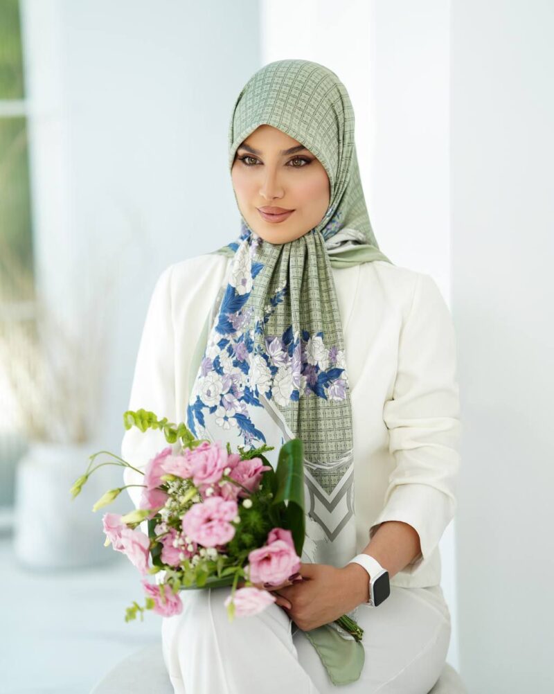 روسری رنگی طرح دار کد 9964 - Image 1