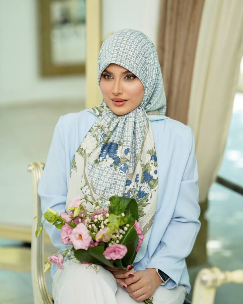 روسری رنگی طرح دار کد 9966 - Image 1